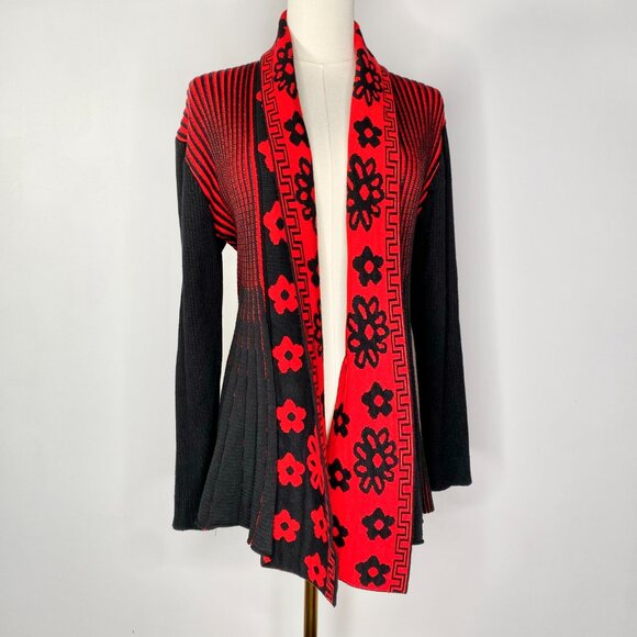 Evidence - Red / Black Cardigan - Picture 5 of 6